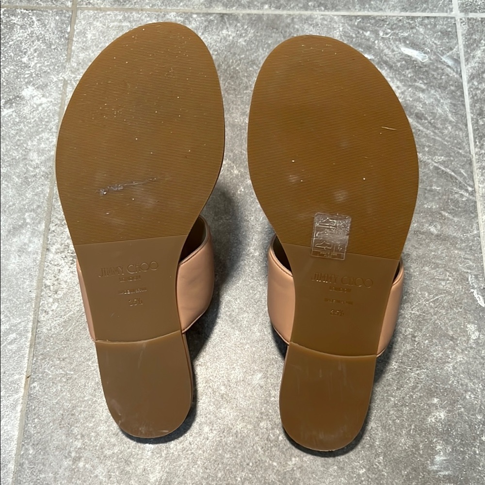 Jimmy Choo Tan Leather Sandals New never worn out 35.5 - Picture 3 of 8